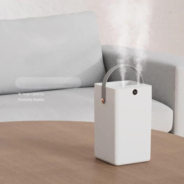 Buy cheap 3L Large capacity Double Spray Diffuser Humidity Cool Mist Nebulization Air Humidifier With Digital Screen Display from wholesalers