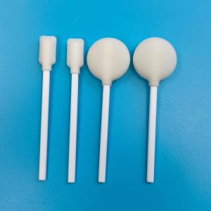 Buy cheap Disposable White PP Stick Rectangular Sponge Stick 1ml Foam Tip Swab Applicator with Total Length 105mm from wholesalers
