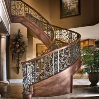 Buy cheap Anti Rust Curved Space Saving Loft Spiral Staircase Villa Custom Iron Spiral product