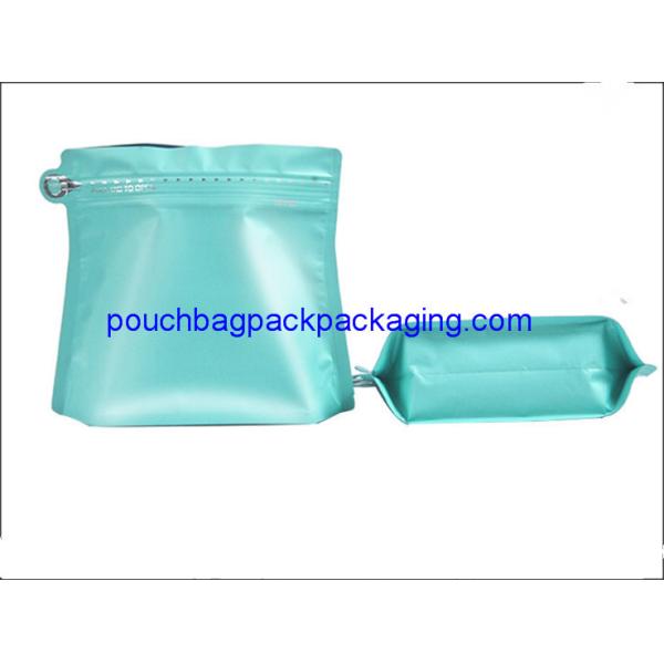 Irregular stand up pouch, easy to open zipper, aluminium foil with matte surface