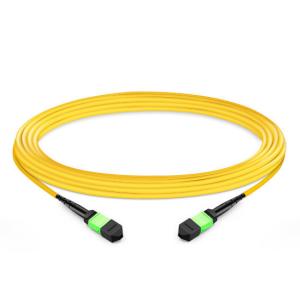 Buy cheap 5m (16ft) 12 Fibers Female to Female MTP Trunk Cable Polarity B Plenum (OFNP) OS2 9/125 Single Mode from wholesalers
