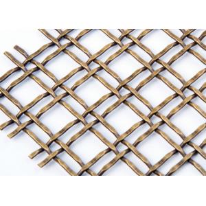Anti - Bronze Architectural Crimped Woven Mesh For Wine Cabinets Decoration