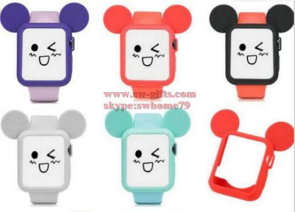 Buy cheap Cute Cartoon Mouse Ears Soft Silicone Protective Cases for Apple watch Case For iWatch Case Colorful Cover from wholesalers