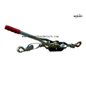 Buy cheap Wavy Rubber Transmission Line Tool Handle Hand Winch Cable Puller 1T Single Gear Double Steel Hooks from wholesalers