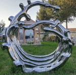 Buy cheap Mirror Surface Modern Outdoor Metal Sculpture Stainless Steel For Public Decoration from wholesalers