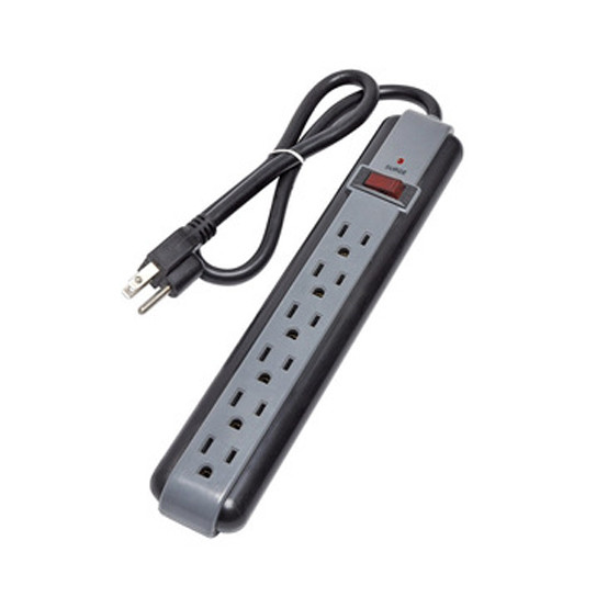 6 outlet Power Strip and Extension Socket With 15A Circuit Breaker Surger