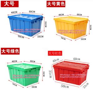 Buy cheap Cargo Transport Plastic Box, Collapsible 35 Liter Heavy Duty Storage Bin / Foldable & Stackable Utility Crate With Attached lockable Lid from wholesalers