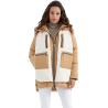 Buy cheap Thickened Puffer Down Women'S Sherpa Fuzzy Fleece Jacket With 4 Pockets from wholesalers