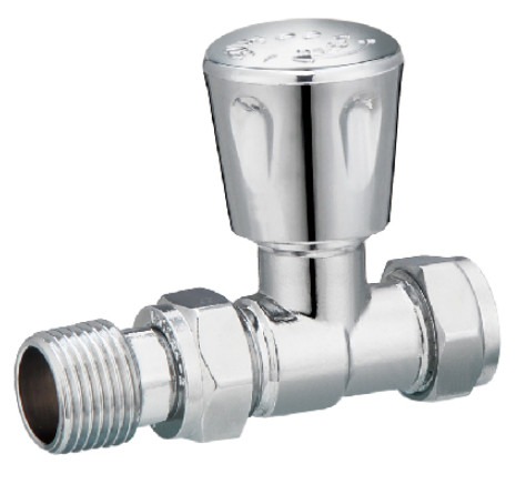Buy cheap Modern Straight Radiator Valves 1/2'' For 15 mm Copper Pipe With Valve Tail Chrome Plated from wholesalers