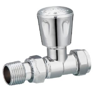 Buy cheap Modern Straight Radiator Valves 1/2'' For 15 mm Copper Pipe With Valve Tail Chrome Plated from wholesalers