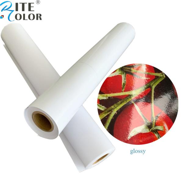 Quality Primed 24" 36" Glossy / Luster RC Inkjet Photo Paper Roll For Pigment Ink Printing for sale