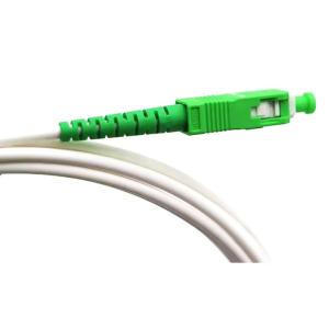 3.0MM G657A2 Optical Fiber Patch Cord SM SIMPLEX SC APC To SC APC White Patch