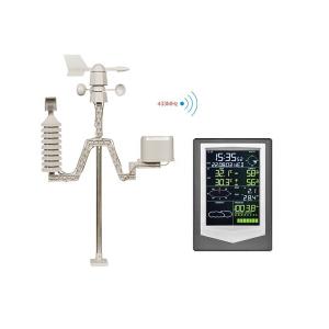 Digital Weather Station With Wireless Outdoor Sensor Black And Silver Wind Speed