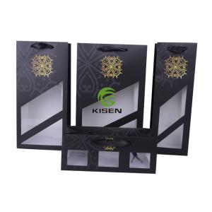 Buy cheap Spot UV Coated Paper Bags With Window , Portable Printed Paper Carrier Bags from wholesalers