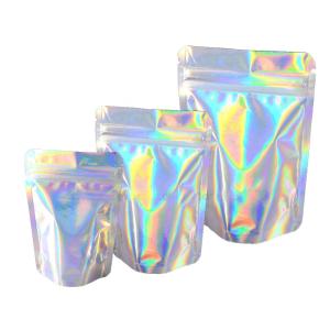 Buy cheap Resealable Aluminum Foil Custom Mylar Bag Holographic Stand Up Pouch product
