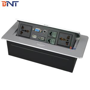 BNT Zinc alloy power and data hidden desk top socket