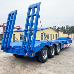 Buy cheap Tri Axle 60-80 Ton Low Bed Semi Trailer To Transport Heavy Equipment for Sale in product