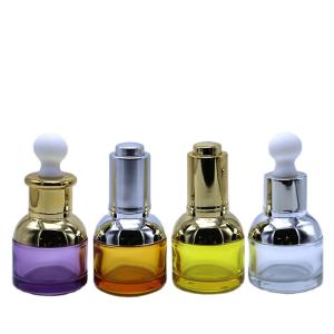 Buy cheap Flat Shoulder Essential Oil Dropper Bottle Electroplating 2Oz Tincture Bottles from wholesalers