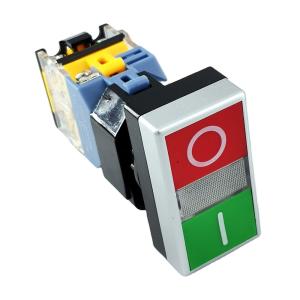 22mm LA38-11D 220VAC 1NO+1NC illuminated double-headed push button with pilot