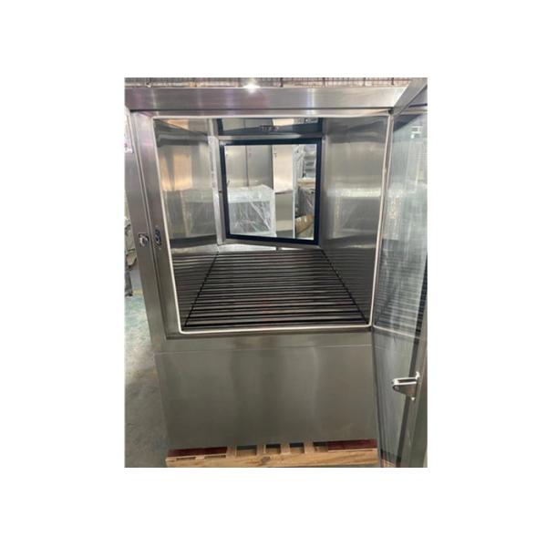 Customized Stainless Steel Static Pass Box With SS Roller Line For Goods