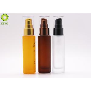 Buy cheap CBD Hemp Oil Essential Oil Glass Airless Pump Bottles With Cusotm Silk Printing Logo from wholesalers