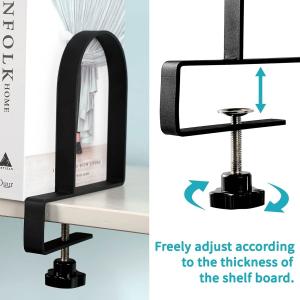 Buy cheap Heavy Duty Metal Bookends for Floating Shelves Adjustable Clamp Book Organizer Bracket from wholesalers