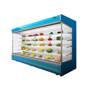 R22 Multideck Open Chiller Fruit Vegetable Open Display Cooler For Drink