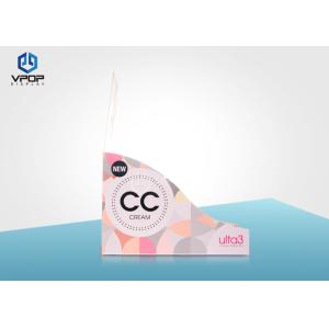 Cosmetic CC Cream Cardboard Tabletop Display Portable With Unique Designing