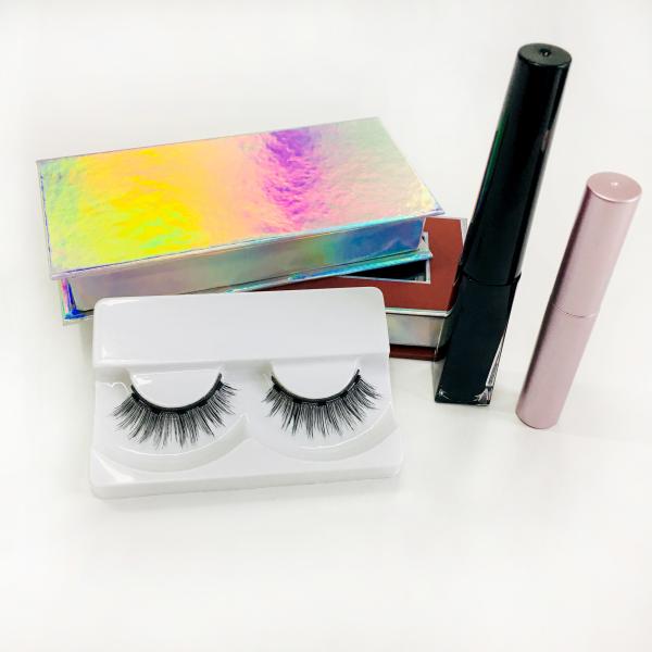 Popular Waterproof Magnetic Liquid Eyeliner , 3D Silk Magnetic Eyelashes