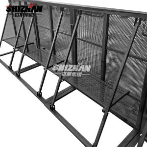 Buy cheap Black Folding Q235 Steel Crowd Control Barrier Event Protective 30kg from wholesalers