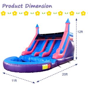 Buy cheap Outdoor Commercial Double Lane Inflatable Water Slides With Pool from wholesalers