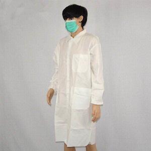Buy cheap Surgical Protective Medical Lab Coats / Polyester White Waterproof Lab Coat product