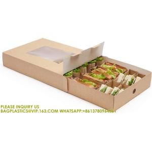 Buy cheap Catering Boxes-Cover With Window, Side Lock, Kraft Paper Catering Food Containers, Recyclable, Inserts Sold Sep from wholesalers