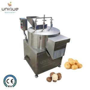 China Video Technical Support 500kg/h Root Vegetable Potato Knife Peeling Machine on sale