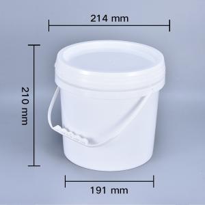 Buy cheap 1L 2L 3L 4L 5L Empty Plastic Paint Bucket With Lids For Industrial Pail With White Lid from wholesalers