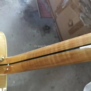 Buy cheap Custom Solid 43 Inch Jumbo Parlor Acoustic Guitar Flamed Maple Back Side Ebony Bridge from wholesalers