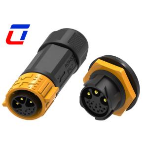 30A 3 Phase Power Connector Waterproof 9 Phase Signal Female PCB Panel Push