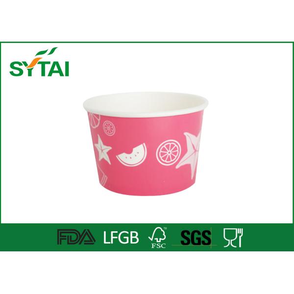 Buy cheap Custom Print Ice Cream Paper Cups Disposable Salad Bowl With Lids from wholesalers
