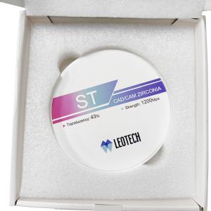 ST Ultra Translucent Zirconia Block 1200MPa Strength 43% Light Transmission For