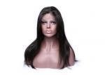 Buy cheap 100% Brazilian Human Hair Full Lace Wigs , Natural Looking Human Hair Wigs Black Color from wholesalers