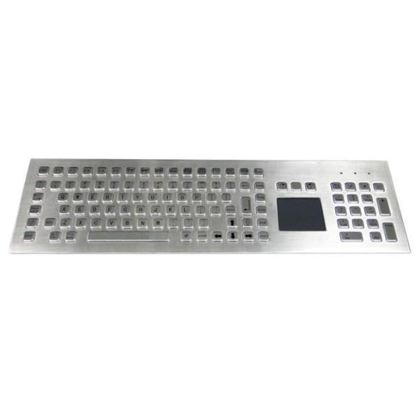 Quality Front Side Mounted Rugged Industrial Metal Keyboard With Trackpad for sale