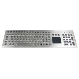 Buy cheap Front Side Mounted Rugged Industrial Metal Keyboard With Trackpad from wholesalers