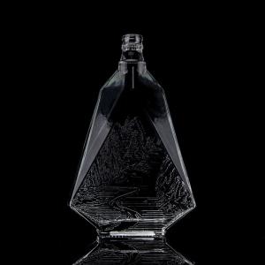 Buy cheap Thick Bottom Clear Flint Glass Bottle for Gin Whisky Rum Tequila and Brandy 2022 Design from wholesalers