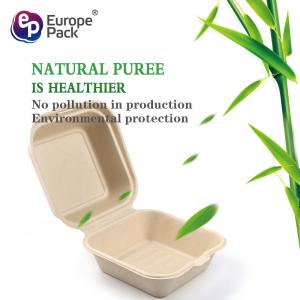 Compostable Ecofriendly Sugarcane Bagasse Take Away Burger Box Biodegradable
