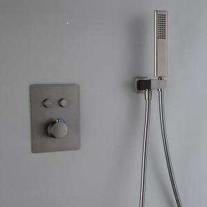 Concealed Tap Bath Shower Mixer Set Matte Black Wall Mounted