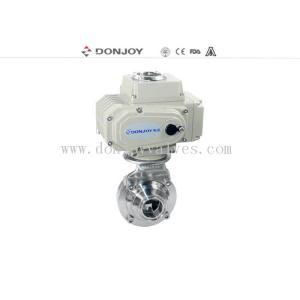 Buy cheap 2 INCH 1.4301 butterfly Electric Sanitary Ball Valve with CIP clean function from wholesalers