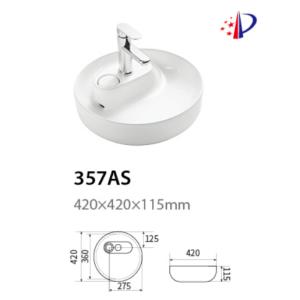 Ceramic Basin Durable Easy-Clean Surface Home Hotel Bathroom Use Oval Shape