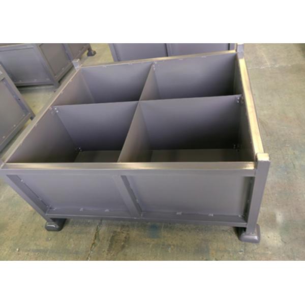 Buy cheap ODM Rigid Metal Metal Pallet Cage Stackable Stillage Bins 4 Partitions For Storage from wholesalers