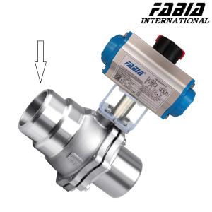 Buy cheap  Ball Valve  2 Piece 1 Inch 2 Inch Butt Welding  Pneumatic Ball Valve from wholesalers