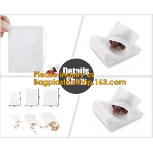 Buy cheap Environmentally friendly standing pouch drawstring organic durable empty tea bag,organic small drawstring cloth cotton t from wholesalers